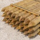 24x VOSS.farming Holzpfähle rund, Zaunpfahl Holz, Kesseldruckimprägniert Klasse 4, 250cm x 140mm