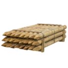 24x VOSS.farming Holzpfähle rund, Zaunpfahl Holz, Kesseldruckimprägniert Klasse 4, 200cm x 140mm